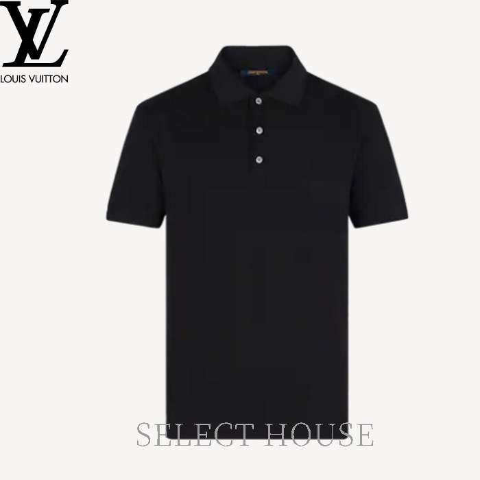 LOUIS VUITTON ルイ ヴィトン ポロシャツ 黒 ブラック ダミエ | www ...