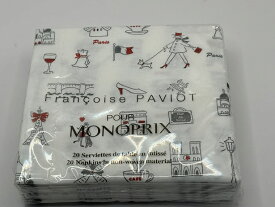 フランソワーズパヴィオのペーパーナプキン【SELECTHOUSE☆セレクトハウス】日本未入荷Monoprix エコバッグ　キュートな柄