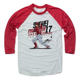 MLB Tシャツ エンゼルス 大谷翔平 Player Art Cotton ロングスリーブ 500Level レッド 1112LV【OCSL】