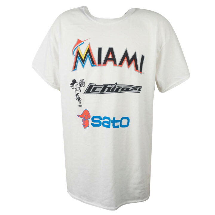 楽天市場 Mlb マーリンズ イチロー Tシャツ マーリンズ 佐藤製薬 背面捕り Sga ホワイト Ocsl 映画エンタメショップ Selection