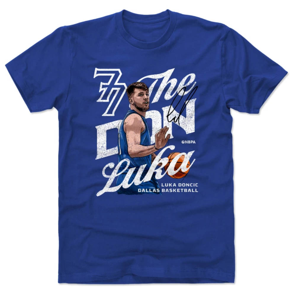 NBA ルカ・ドンチッチ ダラス・マーベリックス Tシャツ Player Art Cotton T-Shirt 500Level ロイヤルブルー -  www.edurng.go.th