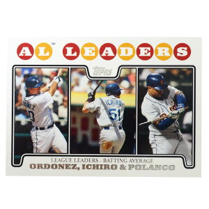 MLB g[fBOJ[h/X|[cJ[h 2008 AL Leaders Ordonez Ichiro Polanco #15 Topps
