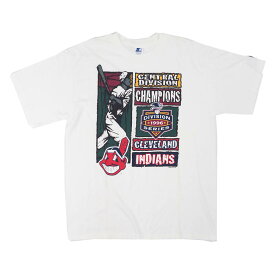 MLB クリーブランド・インディアンス Tシャツ 1996 ワールドシリーズ セントラルディビジョン 優勝 T-Shirt ワフー酋長 STARTER【OCSL】 2212msg