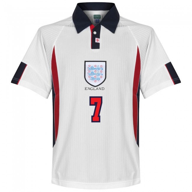 デビッド・ベッカム ユニフォーム ジャージ イングランド代表 ホーム ワールドカップ1998 復刻 半袖 映画エンタメショップ  SELECTION