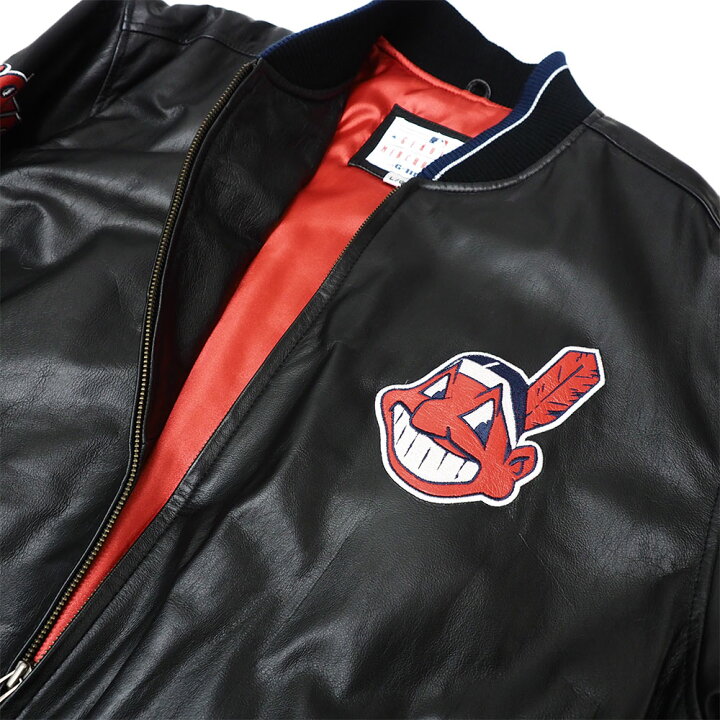 楽天市場】MLB インディアンス ジャケット レザー スタジャン アウター 