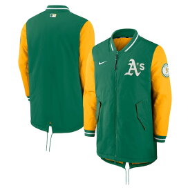 MLB アスレチックス ジャケット 2022 選手着用 オーセンティックコレクション ダグアウト Jacket ナイキ/Nike Clover/Sundown