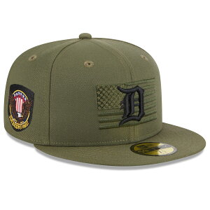 MLB �^�C�K�[�X �L���b�v 2023 �A�[���h�t�H�[�X�f�[ On-Field 59FIFTY Fitted Hat �j���[�G��/New Era �O���[��