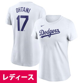 MLB 大谷翔平 ドジャース Tシャツ Women's レディース 2024 Fuse ネーム&ナンバー T-Shirt ナイキ/Nike ホワイト