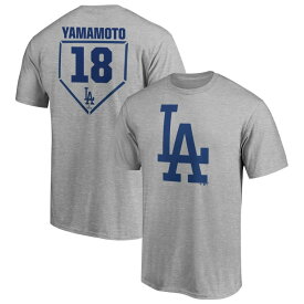 MLB 山本由伸 ドジャース Tシャツ RBI Logo T-Shirt Fanatics Branded ヘザーグレー