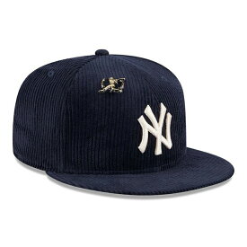 MLB ヤンキース キャップ コーデュロイ レターマンピンズ Corduroy Letterman Pin Cap ニューエラ/New Era ネイビー