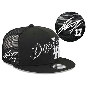 MLB 大谷翔平 ドジャース キャップ ホワイトサイン サイン刺繍 Black Trucker 9FIFTY Hat ニューエラ/New Era ブラック