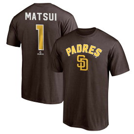 MLB 松井裕樹 パドレス Tシャツ Team ネーム&ナンバー T-Shirt Fanatics Branded ブラウン