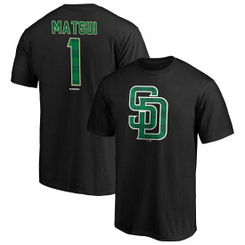 MLB 松井裕樹 パドレス Tシャツ Emerald Plaid ネーム&ナンバー T-Shirt Fanatics Branded ブラック