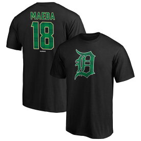 MLB 前田健太 タイガース Tシャツ Emerald Plaid ネーム&ナンバー T-Shirt Fanatics Branded ブラック