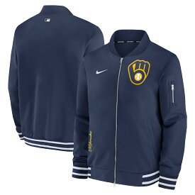 MLB ブリュワーズ ジャケット 2024 選手着用モデル オーセンティック Full-Zip Bomber Jacket ナイキ/Nike ネイビー