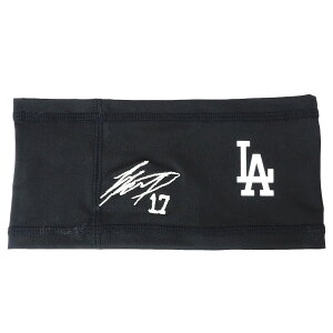 MLB 大谷翔平 ドジャース ヘッドバンド 【海外カスタム】 Headnband of Clubhouse 18 サイン刺繍 ニューエラ/New Era ブラック