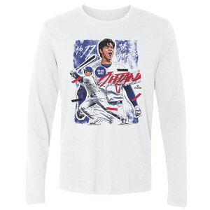 MLB ��J�ĕ� �h�W���[�X T�V���c Los Angeles D Collage Long Sleeve T-Shirt 500LEVEL �z���C�g