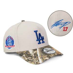 MLB 大谷翔平 ドジャース キャップ 【海外買付】60周年記念パッチ 9FORTY A-Frame Adj サイン刺繍 ニューエラ/New Era Stone/Camo