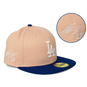MLB 大谷翔平 ドジャース キャップ 【海外買付】Color Pack 2Tone 59FIFTY サイン刺繍 ニューエラ/New Era ブラッシュピンク ブルー