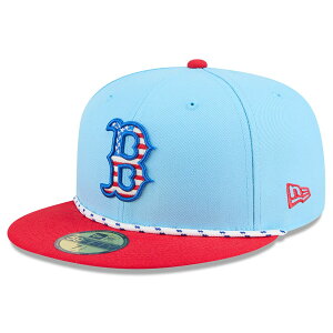 MLB レッドソックス キャップ 【国内版】2025 独立記念日 Fourth of July 59FIFTY Fitted ニューエラ/New Era ライトブルー レッド