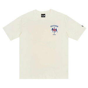 MLB ��J�ĕ� �h�W���[�X T�V���c �y���n���t�i�zKanji Primary Logo Ohtani JPNxUSA Oversized T-Shirt �j���[�G��/New Era Beige/Blue