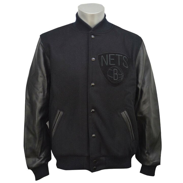 楽天市場】NBA ネッツ ジャケット WOOL/LEATHER VARSITY ジャケット 