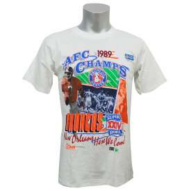 NFL ブロンコス 1989 AFC チャンピオンズ Tシャツ セーラム/Salem ホワイト レアアイテム【OCSL】