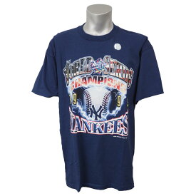 MLB ヤンキース 1999 ワールドシリーズ チャンピオンズ Tシャツ Logo Athletic ネイビー レアアイテム【OCSL】