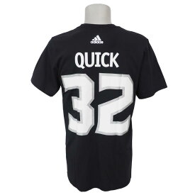 NHL キングス ジョナサン・クイック オーセンティック シルバー ジャージ Tシャツ アディダス/Adidas ブラック【OCSL】