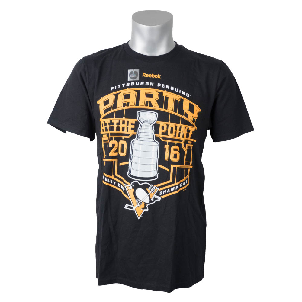 スタンレー カップ2016優勝記念TEE NHL ペンギンズ 2021春の新作 Tシャツ 2016 値引きする ブラック Reebok スタンレーカップ リーボック チャンプス パーティー