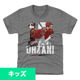 MLB エンゼルス 大谷翔平 Tシャツ キッズ Player Art Cotton 500Level グレー