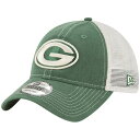 お取り寄せ NFL パッカーズ キャップ/帽子 ラスティック マーク トラッカー アジャスタブル ニューエラ/New Era グリーン