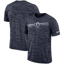 お取り寄せ NFL ラムズ Tシャツ サイドライン ベロシティー パフォーマンス ナイキ/Nike ネイビー