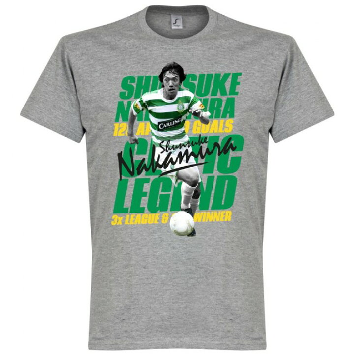 楽天市場 セルティック 中村俊輔 Tシャツ Soccer レジェンド サッカー フットボール グレー Mlb Nbaグッズショップ Selection