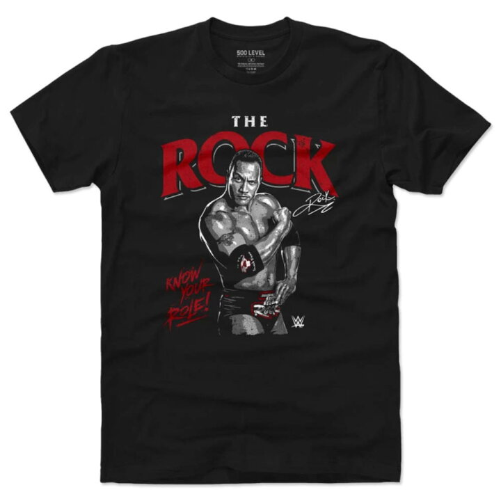 楽天市場】WWE ザ・ロック Tシャツ 500Level ブラック : MLB.NBAグッズ 