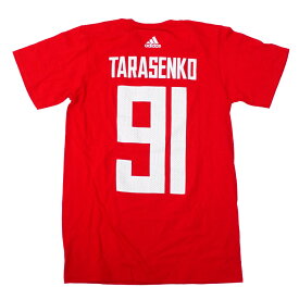 WC Hockey ウラジミール・タラセンコ Russia Tシャツ 2016 Name Number T-Shirt ロシア アディダス/Adidas レッド【OCSL】