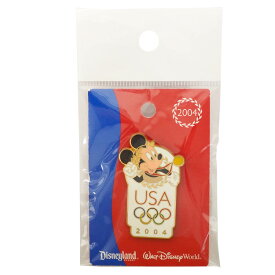 アメリカ代表 ディズニー 2004 アテネ USA Logo Pin : Mickey Mouse ピンバッチ ピンズ Disney