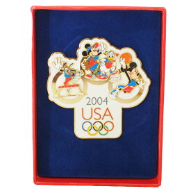 アメリカ代表 ディズニー 2004 アテネ USA Jumbo Pin LE1000 : Mickey, Donald. Goofy ピンバッチ ピンズ Disney