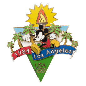 アメリカ代表 ディズニー USA Jumbo 2004 Pin LE 750 : 1984 ロサンゼルス (Mickey Mouse) ピンバッチ ピンズ Disney