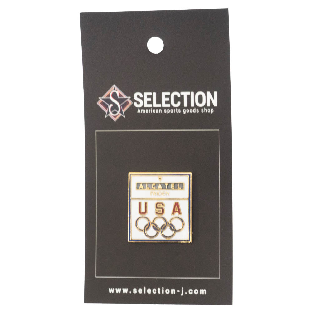 あす楽対応 企業ロゴデザインピンバッジ Olympic Olympic Pin : Alcatel ホワイト