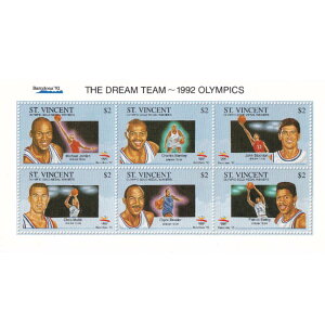USA BB 男子バスケットボールアメリカ代表 1992 オリンピック ドリームチーム スタンプシート 切手シート