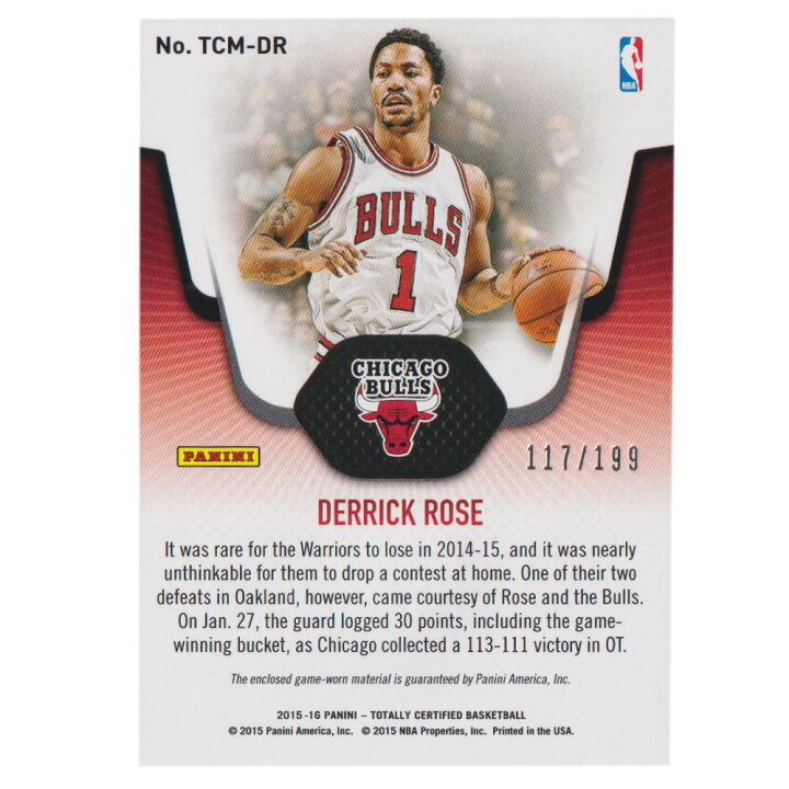 楽天市場】NBA デリック・ローズ シカゴ・ブルズ トレーディングカード 