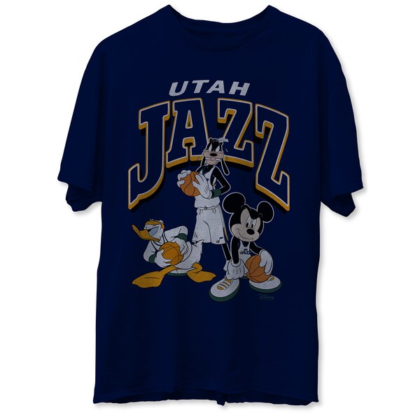 NBA x ディズニーコラボTシャツ 最大77%OFFクーポン ユタ ジャズ Tシャツ ディズニー ミッキーマウス Junk Mickey Food Squad Disney ネイビー 上等 T-Shirt