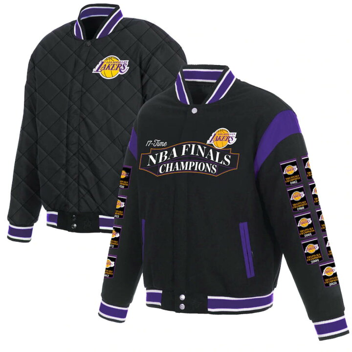 楽天市場】レイカーズ スタジャン NBA JH Design ブラック メンズ 長袖 