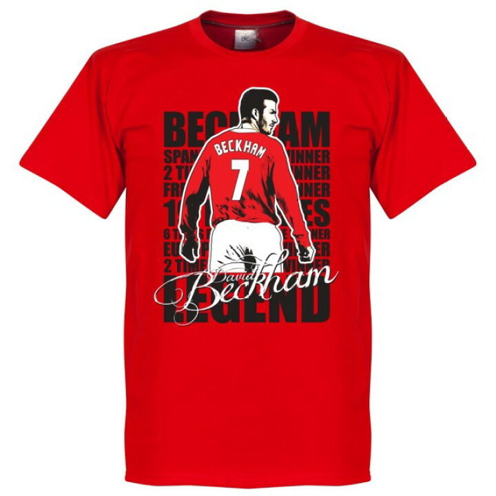 楽天市場 Soccer デビッド ベッカム マンチェスター ユナイテッド Tシャツ Legend T Shirt Retake レッド Mlb Nbaグッズショップ Selection