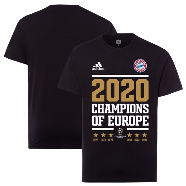 SOCCER バイエルン・ミュンヘン Tシャツ 2020 UEFA チャンピオンズリーグ優勝記念 Tシャツ アディダス/Adidas ブラック |  MLB.NBAグッズショップ　SELECTION