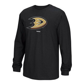 NHL Tシャツ ダックス プライマリー ロゴ ロングスリーブ リーボック Reebok ブラック