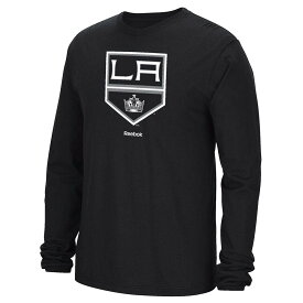 NHL Tシャツ キングス プライマリー ロゴ ロングスリーブ リーボック Reebok ブラック
