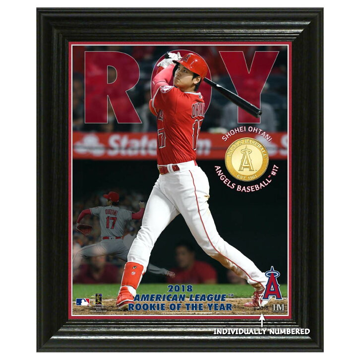 楽天市場】MLB 大谷翔平 エンゼルス グッズ 2018 ア・リーグ 新人王AL 