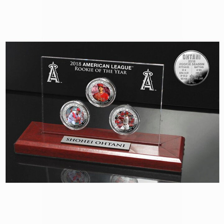 楽天市場】MLB 大谷翔平 エンゼルス グッズ 2018 ア・リーグ 新人王AL 